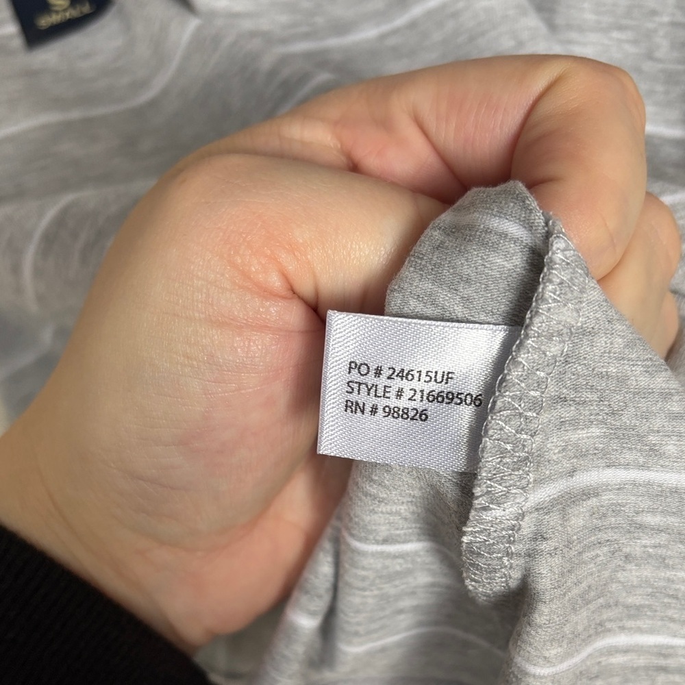 U.S. Polo Assn. Women's Gray and Pink Striped Tee - Picture 4 of 7